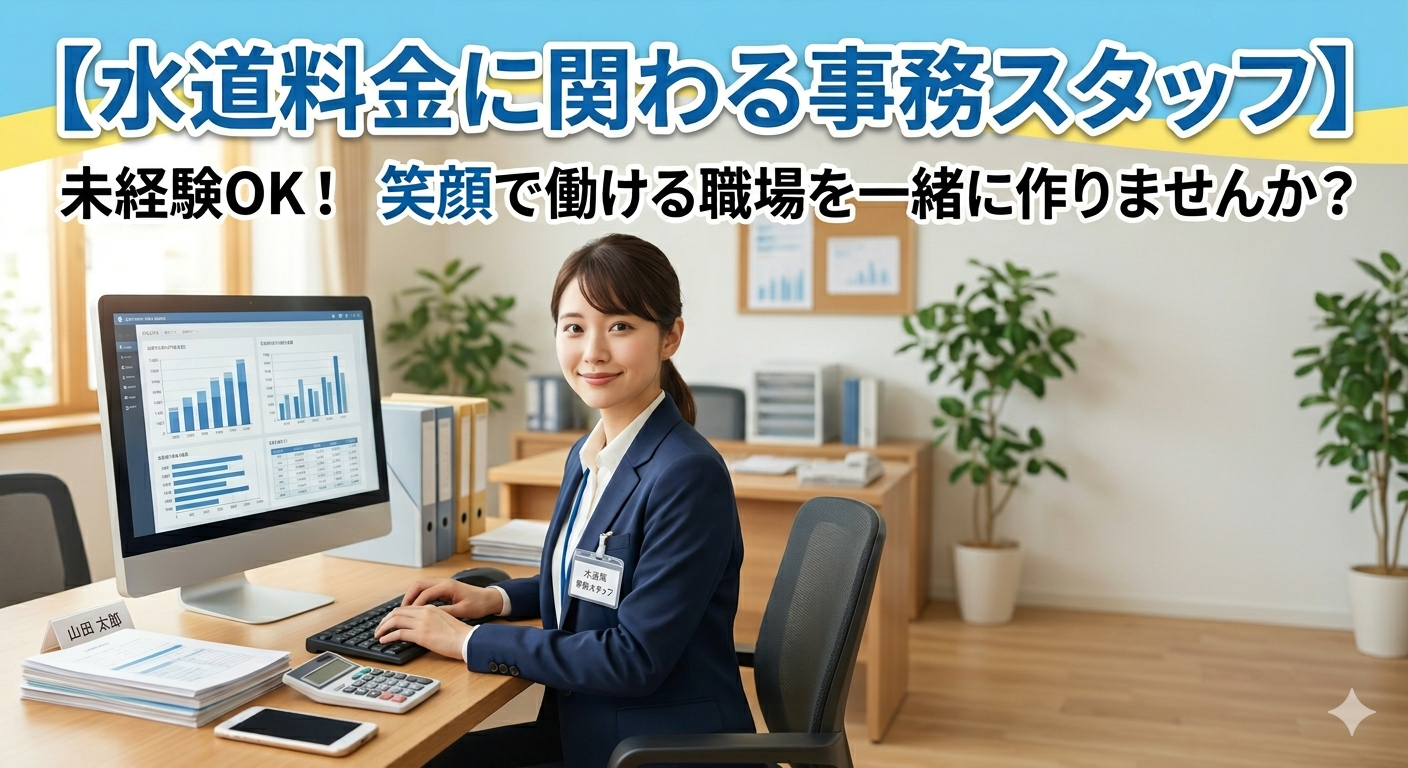 水道料金の事務スタッフ